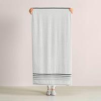 Jogo De Banho 5 Peças Fio Penteado Karsten Lumina Branco Cinza - 5