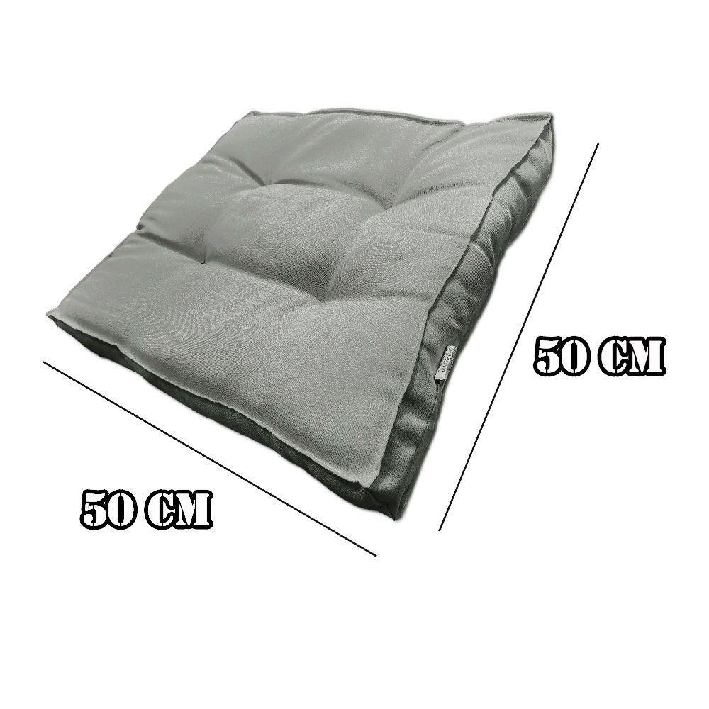 Almofada Futon Decoração 50x50 Cm Modelos Cinza Claro - 4
