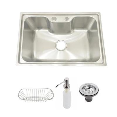 Cuba Pia Gourmet Aço Inox 201 Para Cozinha Belcca 70x45cm Kit Completo CG201-C01