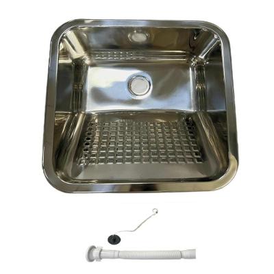Tanque Lavanderia Aço Inox 201 Belcca 45x45cm Com Válvula E Sifão TL201-02