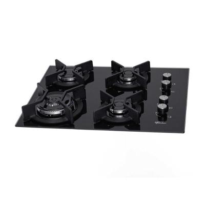 Fogão Cooktop a Gás Fischer Infinity 4 Bocas Vidro Temperado Tripla Chama Preto Bivolt