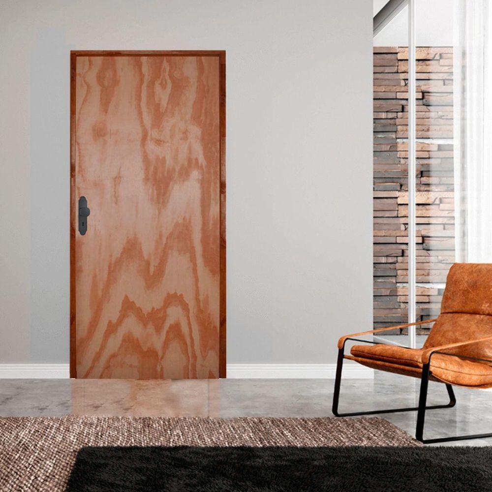 Kit Porta Lisa Mescla 60 X 2.10 Batente Ecológico 11 Cm Fechadura Interna Stam Direito - Hale - 2