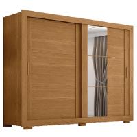 Guarda Roupas Casal Com Espelho 2 Portas De Correr 4 Gavetas Titanium Zanzini Cinamomo - 2