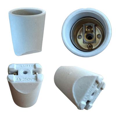 Kit 60 Soquetes De Porcelana Reto Para Lâmpada Base E27