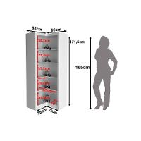Estante Livreiro Solteiro Me4132 De Canto C/ 4 Prateleiras Nogal - Tecno Mobili - 2