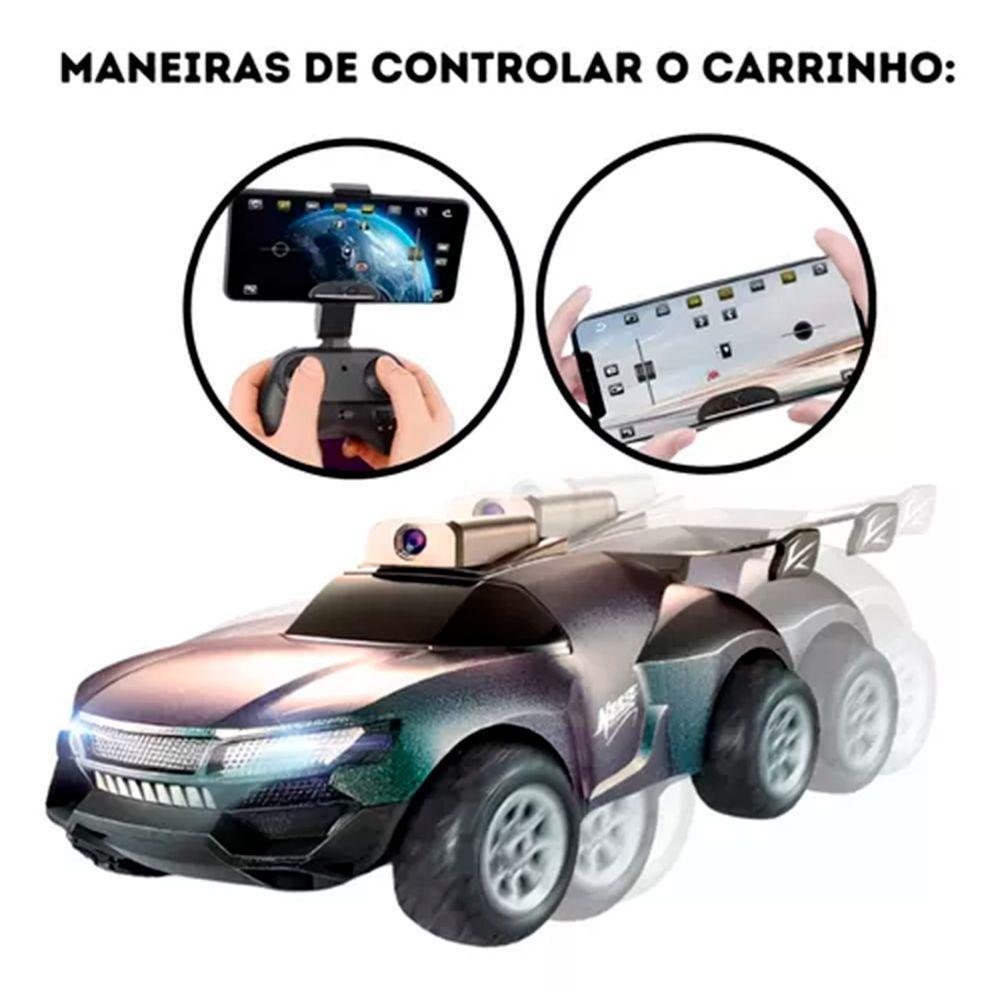 Carrinho Controle Remoto Com Câmera Wifi Carro Recarregável Gradiente - 5