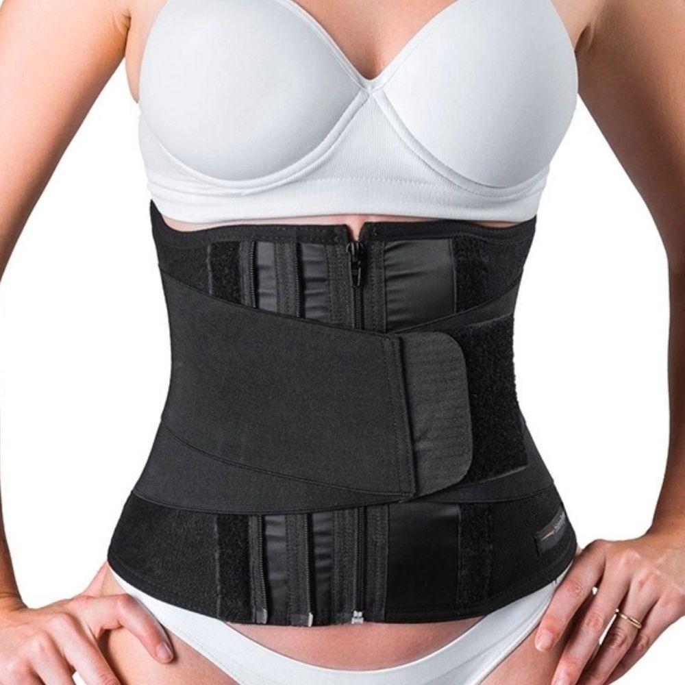 Cinta Modeladora Abdominal Lombar Elástico Tamanho Único - Preto - 2