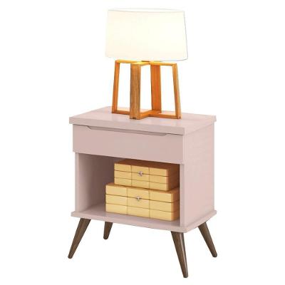 Mesa De Cabeceira Infantil 1 Gaveta Mel P04 Rosê