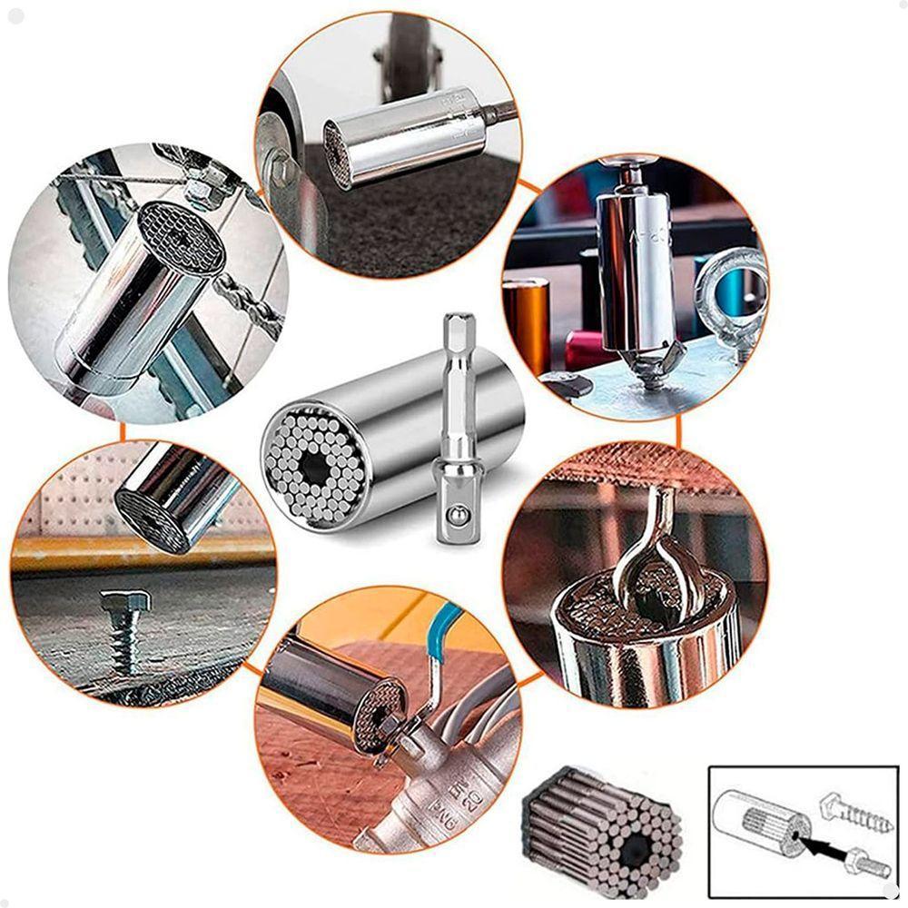 Kit Gator Grip Soquete Universal Catraca Adaptador Lorben Chave Mágica Reversível - 3