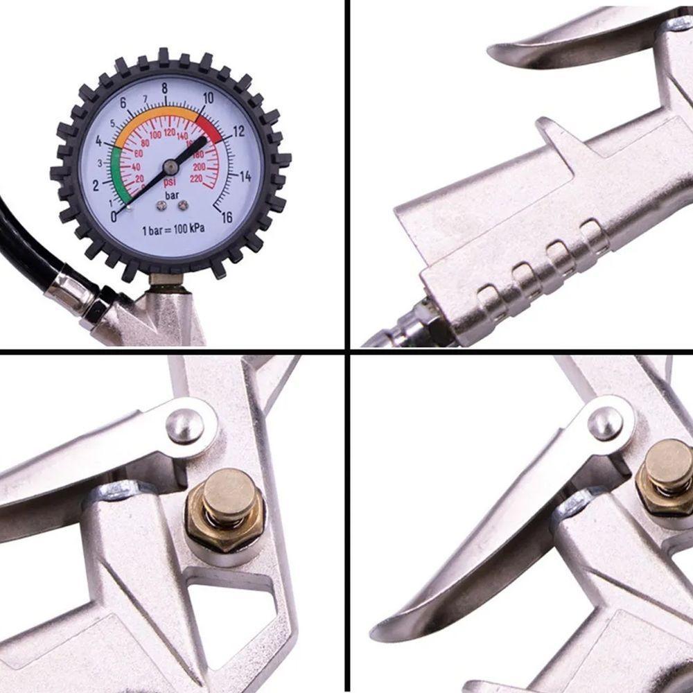Bico Pistola De Ar Lorben Calibrador De Pneu Manômetro Engate Rápido Gt6057 - 8