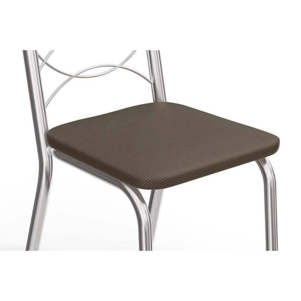 Kit 6 Cadeiras Sala Jantar Holanda C009 6 Un Cromada Branco 106 - 5