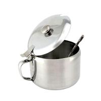 Açucareiro Inox Com Tampa E Colher Decorada 450ml - 1