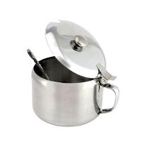 Açucareiro Inox Com Tampa E Colher Decorada 450ml - 3