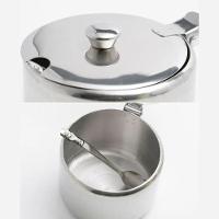 Açucareiro Inox Com Tampa E Colher Decorada 450ml - 7