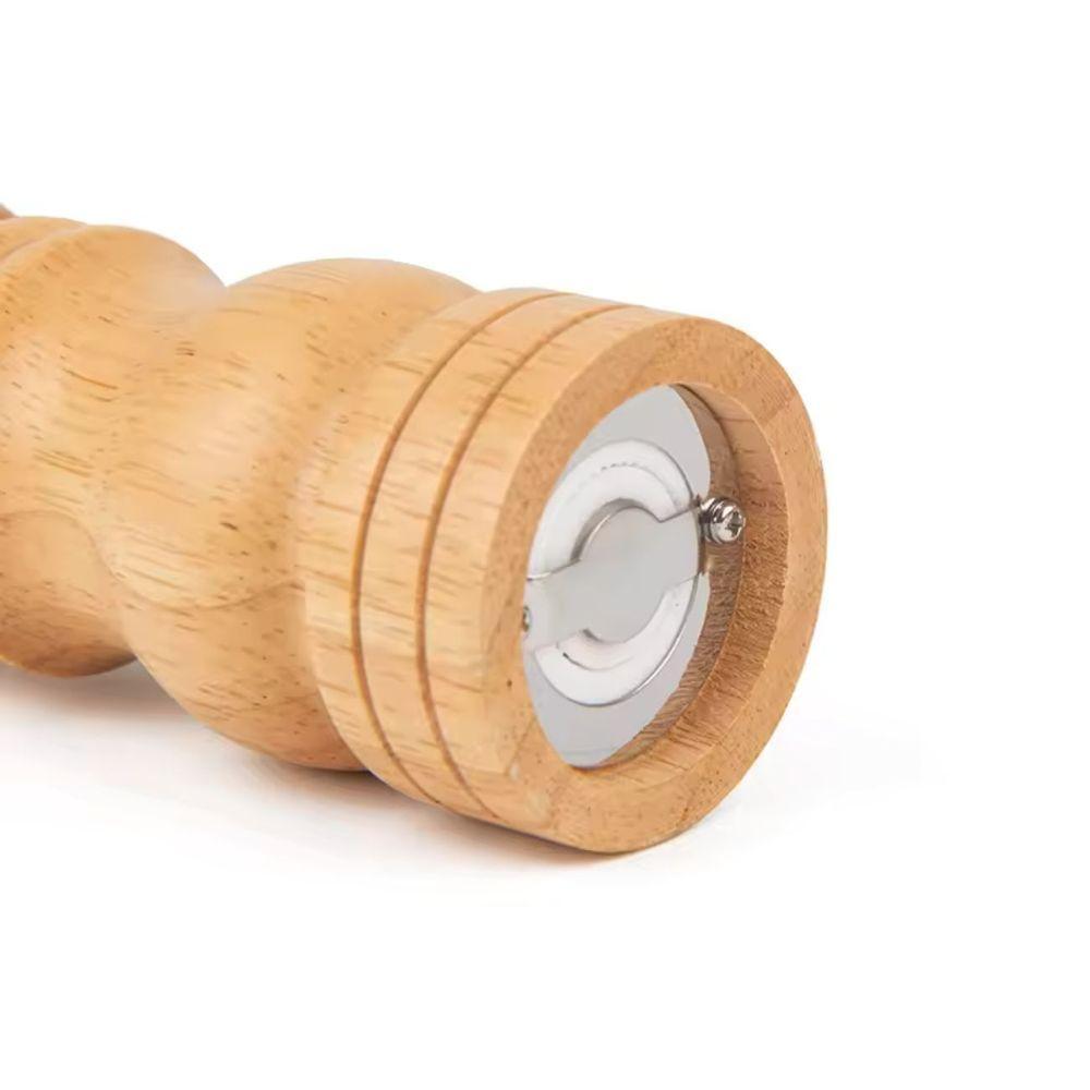 Moedor De Pimenta Sal Grãos Temperos Manual Madeira 14cm - 9