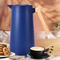 Garrafa Térmica Café Nórdica Azul 1 Lt Cabo Estilo Madeira - 6