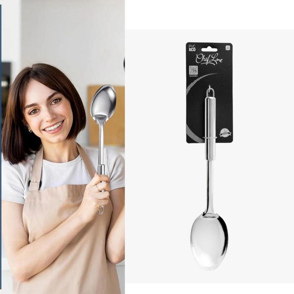 Colher Arroz Inox Grande Premium Servir Alimentos 30 Cm - 7