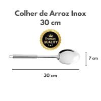 Colher Arroz Inox Grande Premium Servir Alimentos 30 Cm - 5