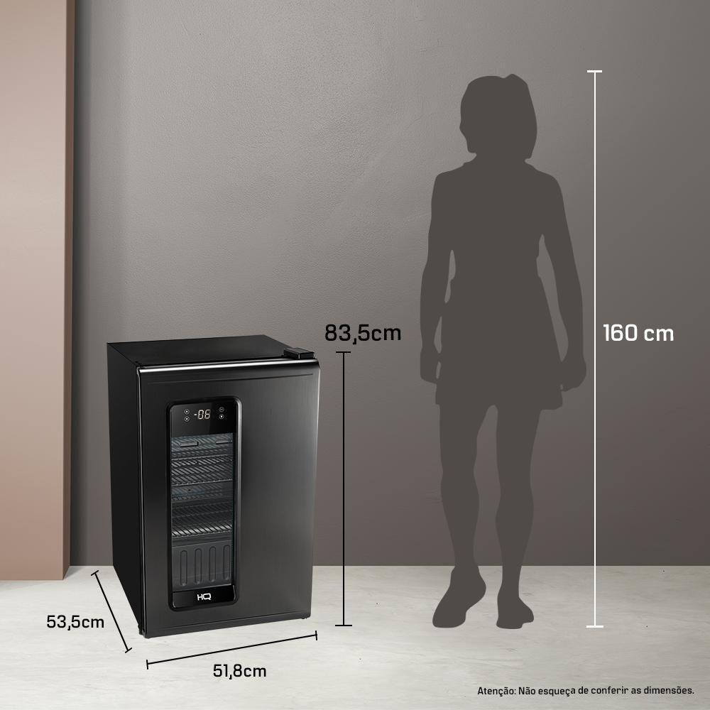 Cervejeira Expositor Vertical HQ 100 Litros Frost Free Inox Titanium HQ-100CEVPVFFI 127V - 4