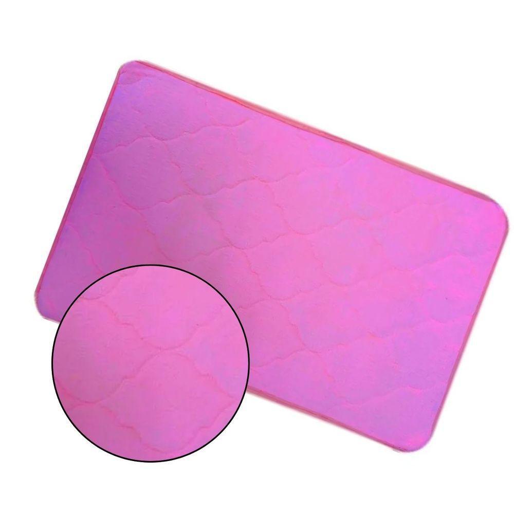 Tapete Banheiro Macio Poliester 40 X 60 Cm Antiderrapante Pink - 2