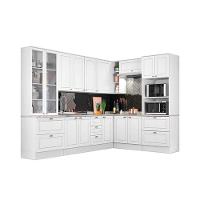 Kit Cozinha Modulada 10 Peças Americana 3 Aéreos + 3 Balcões + 2 Paneleiros + 2 Complementos C5p36 Cinza2 Aéreos + 1 Balcão + 1 Complemento