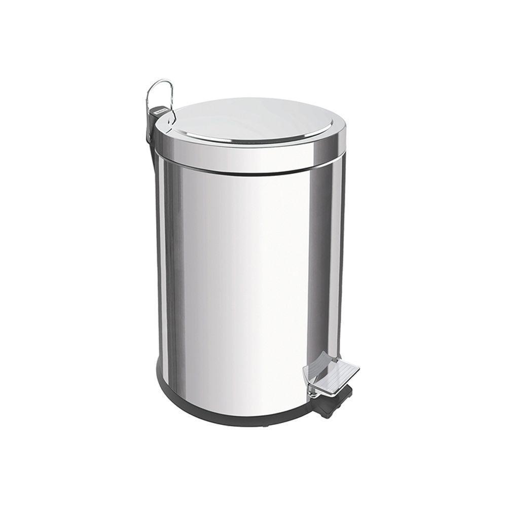 Lixeira Tramontina Brasil Com Pedal 5l Redonda Inox 94538105 - 1