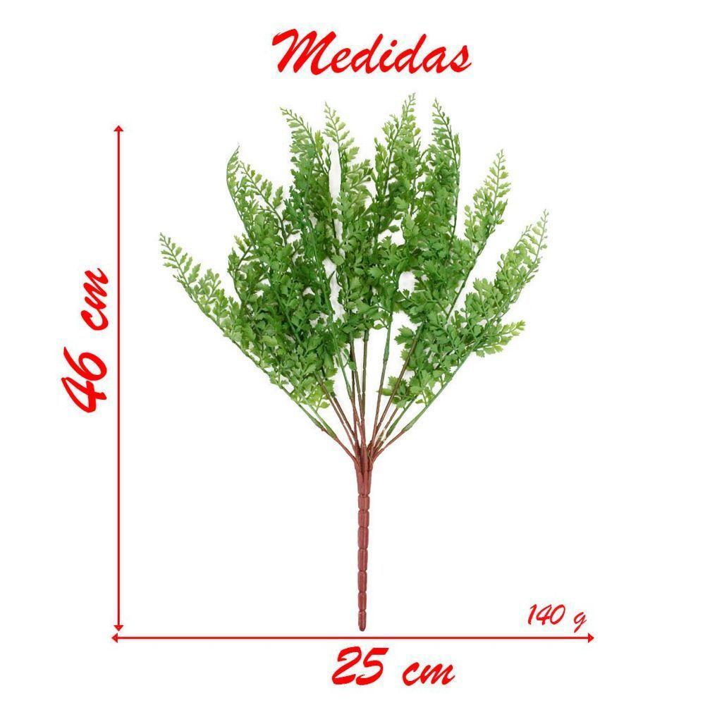 6 Ramos Salsinha Artificial Flor Plantas Com 13 Galhos 46cm - 2