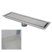 Ralo Linear Oculto Inox 40cm Banheiro Lavabo Anti Odor Anti Inseto Invisivel Resistente Higienico Seguro - 1