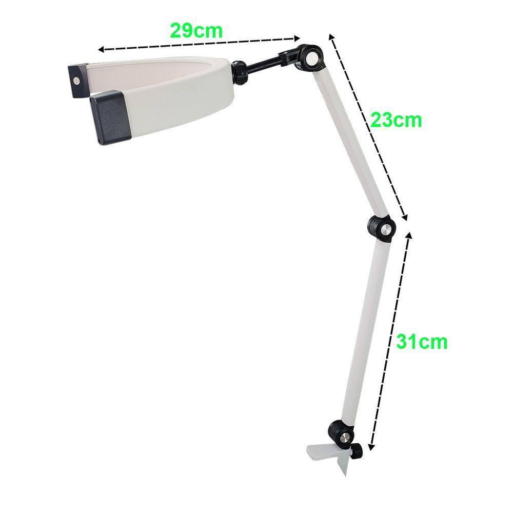 Cópia - Luminaria Estetica Mesa Suporte Celular 3 Tons Ajustavel Meia Lua Spa Dentista Salao Beleza - 8