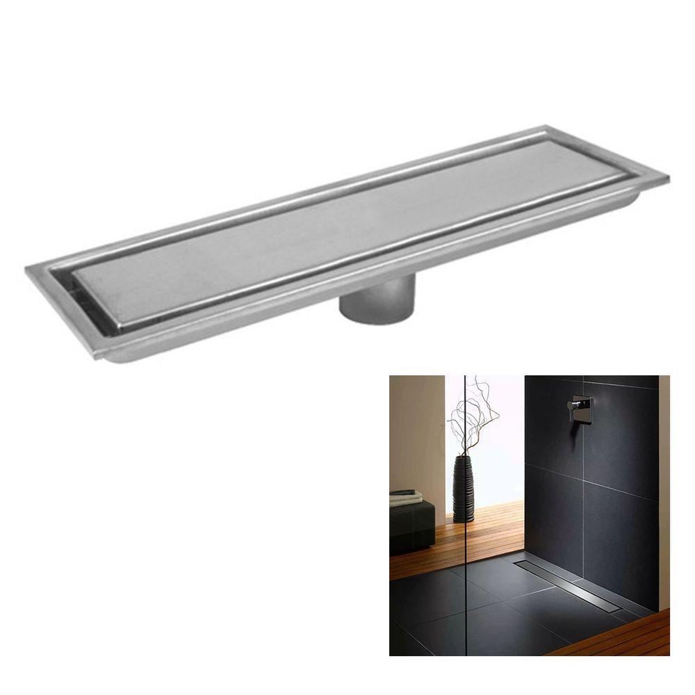 Ralo Linear Oculto 40cm Inox Banheiro Lavabo Anti Odor Anti Inseto Lavanderia Invisivel Seguro Resistente - 1