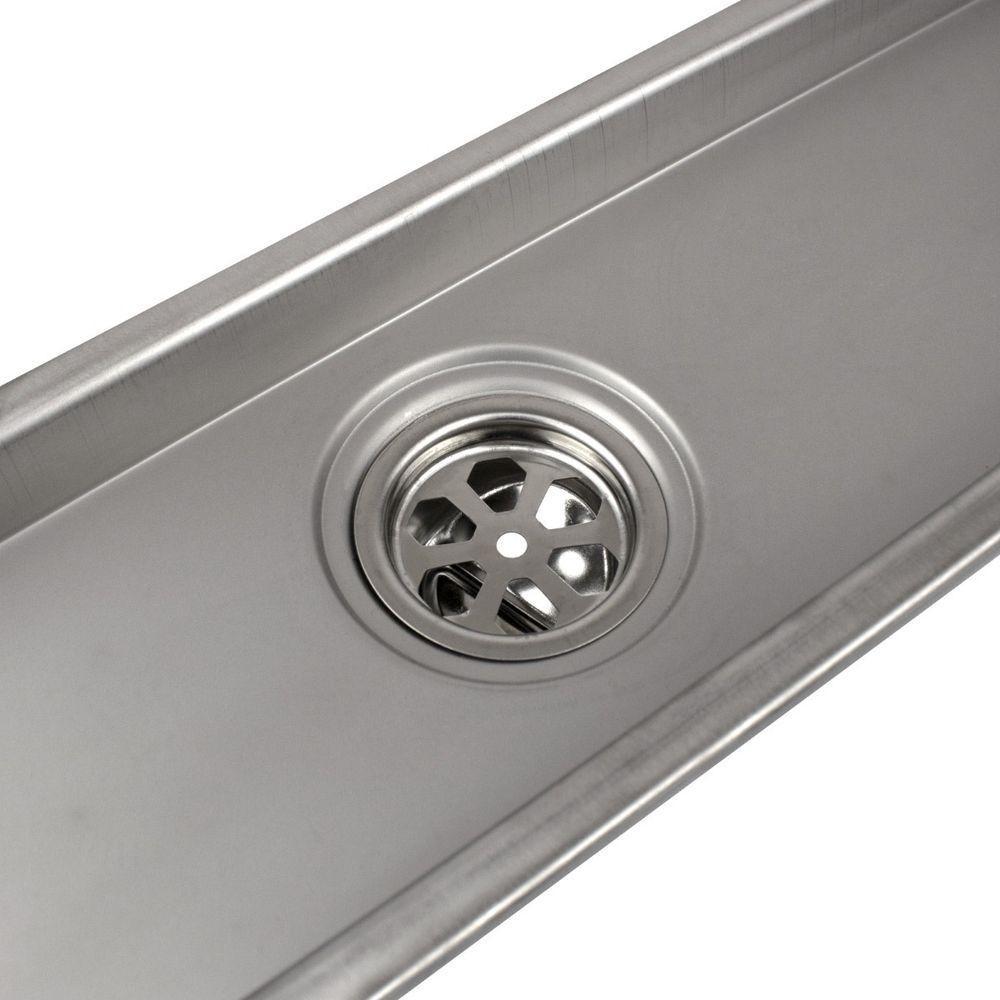 Ralo Linear Oculto 40cm Inox Banheiro Lavabo Anti Odor Anti Inseto Lavanderia Invisivel Seguro Resistente - 5