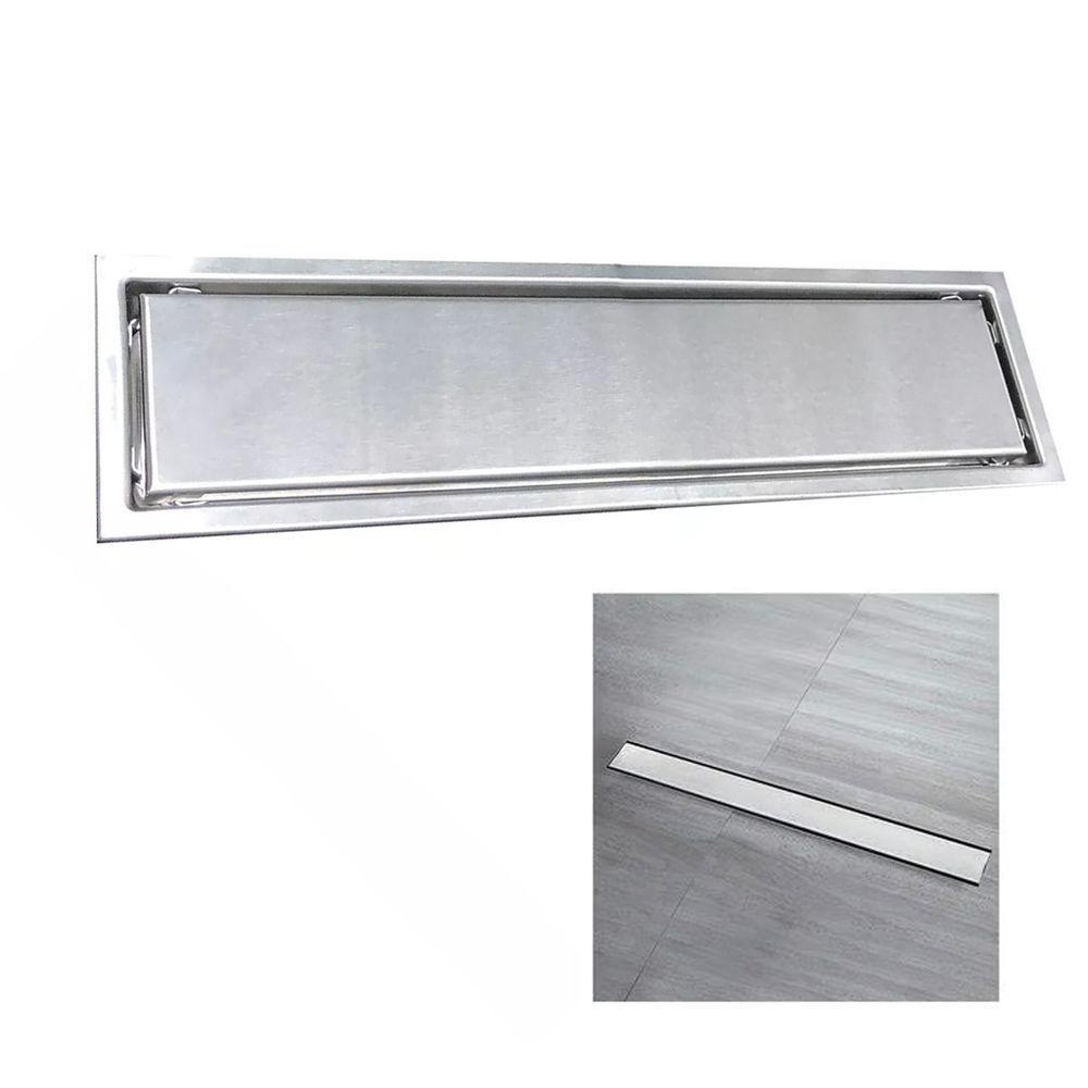 Ralo Linear Oculto 30cm Invisivel Inox Banheiro Lavabo Anti Odor Anti Inseto Seguro Higienico Resistente - 1