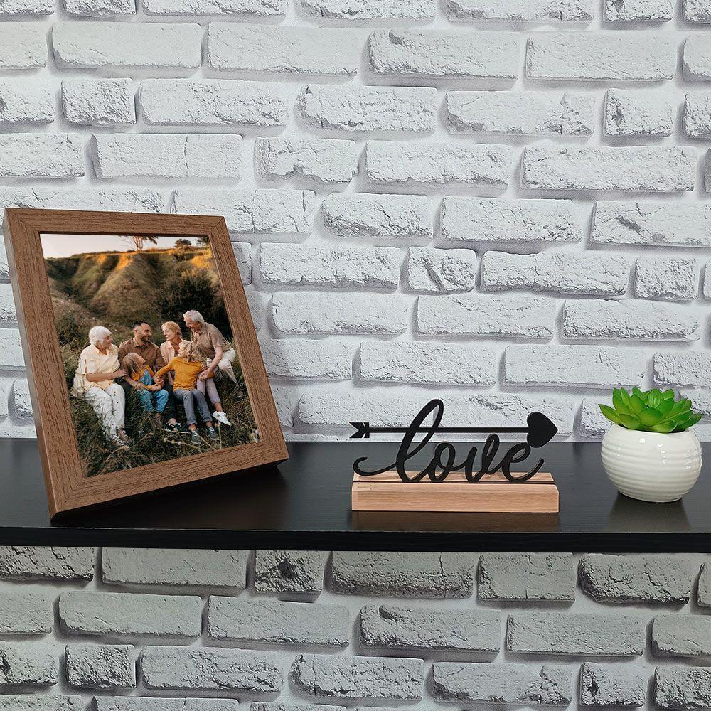 Love Palavra De Mesa Em Mdf Com Base Madeira - 3