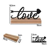 Love Palavra De Mesa Em Mdf Com Base Madeira - 4