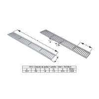 Kit 2 Ralo Grelha Linear Caixilho Alumínio Marrom 20x100cm - 4