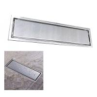 Ralo Linear Oculto 20cm Inox Banheiro Lavabo Invisivel Anti Odor Anti Inseto Seguro Resistente Higienico - 1