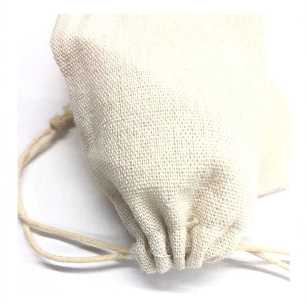 Kit 70 Saco Algodão Cru Liso Ecológico Para Canudo Talheres - 1