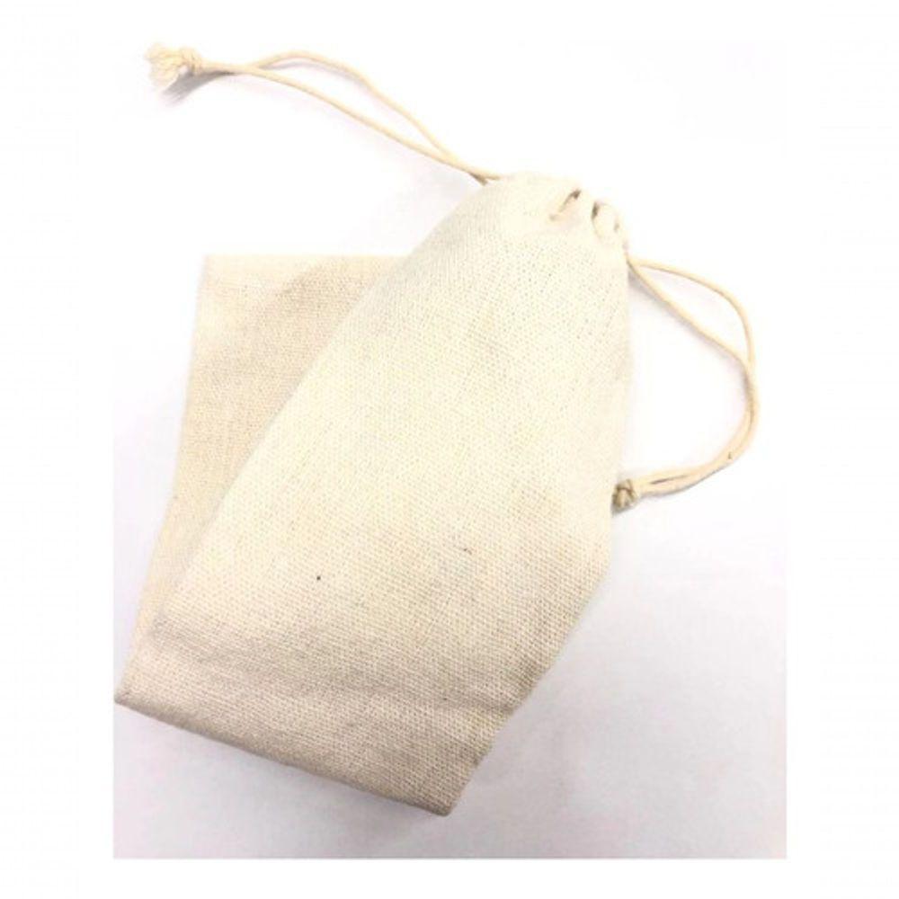 Kit 70 Saco Algodão Cru Liso Ecológico Para Canudo Talheres - 3