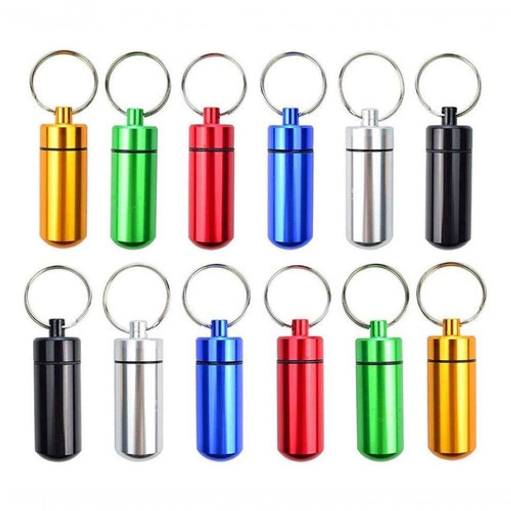 12 Chaveiro Porta Comprimido Mini Criativo - Pacote - 2