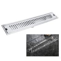 Ralo Linear 40cm Inox Banheiro Area Externa Anti Odor Anti Inseto Lavabo Piscina Quintal Higienico Resistente - 1