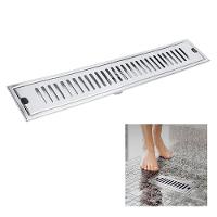 Ralo Linear Aço Inox 40cm Banheiro Area Externa Anti Odor Anti Inseto Lavabo Quintal Piscina Seguro Higienico Resistente - 1