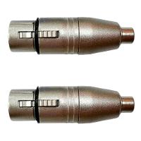Adaptador Rca Fêmea P-xlr 3p Fêmea Niq. Wc 244 Ad 02 Unidades Wireconex [f108] - 1