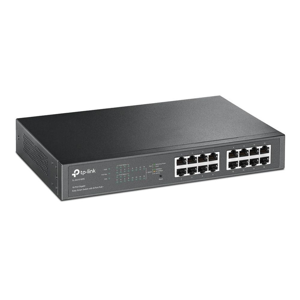 Switch Gigabit Easy Smart 10/100/1000 C/ 16 Portas (sendo 8 Poe) Tl-sg1016pe Smb - 3