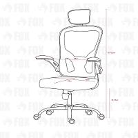 Cadeira Presidente Escritório Giratória Apoio De Cabeça Fox Office Preta 46A