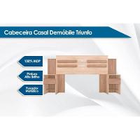 Painel Cama Box Madeirado Casal Triunfo C- 2 Mesas E 2 Gavetas Branco - Demóbile - 5