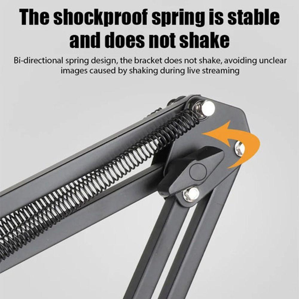 Braço Suporte Pedestal De Mesa Articulado Para Microfones - 4