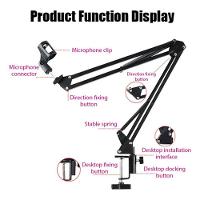 Braço Suporte Pedestal De Mesa Articulado Para Microfones - 3