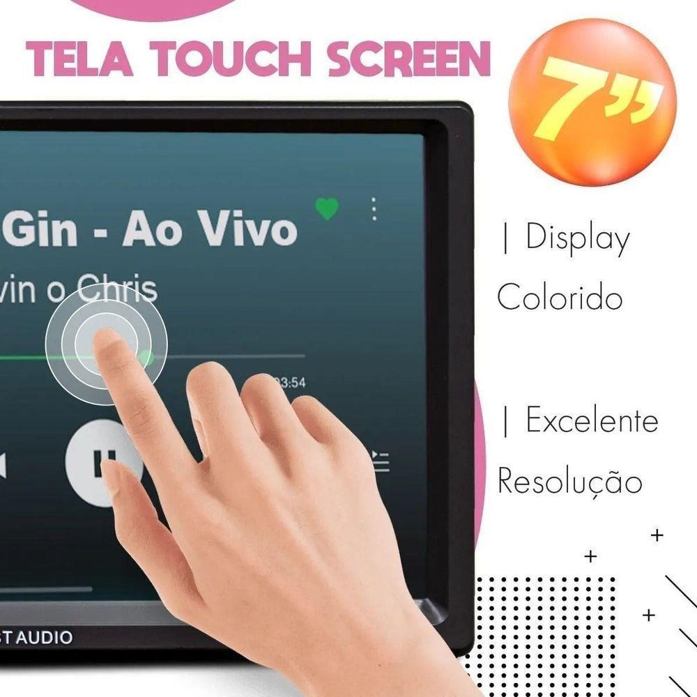 Central Multimídia 2 Din MP5 HB20 2012/20 Câmera Moldura - 5