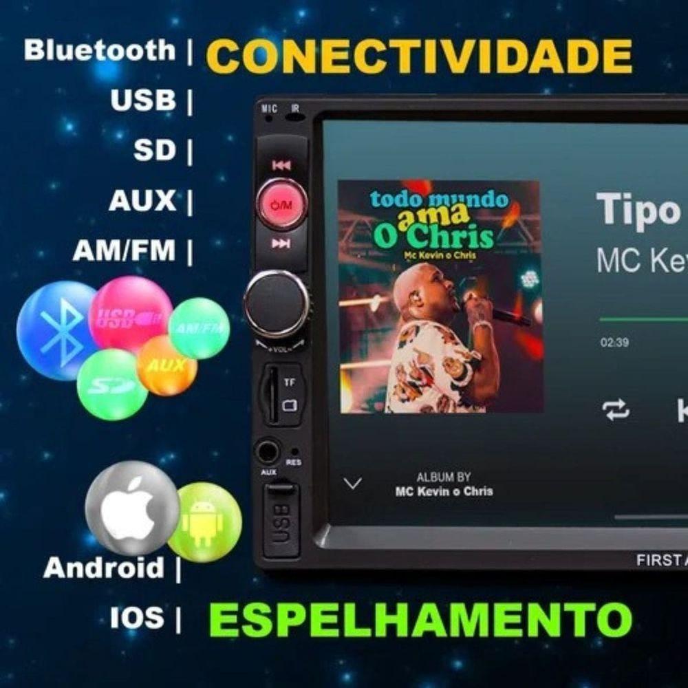 Central Multimídia 2 Din MP5 HB20 2012/20 Câmera Moldura - 6