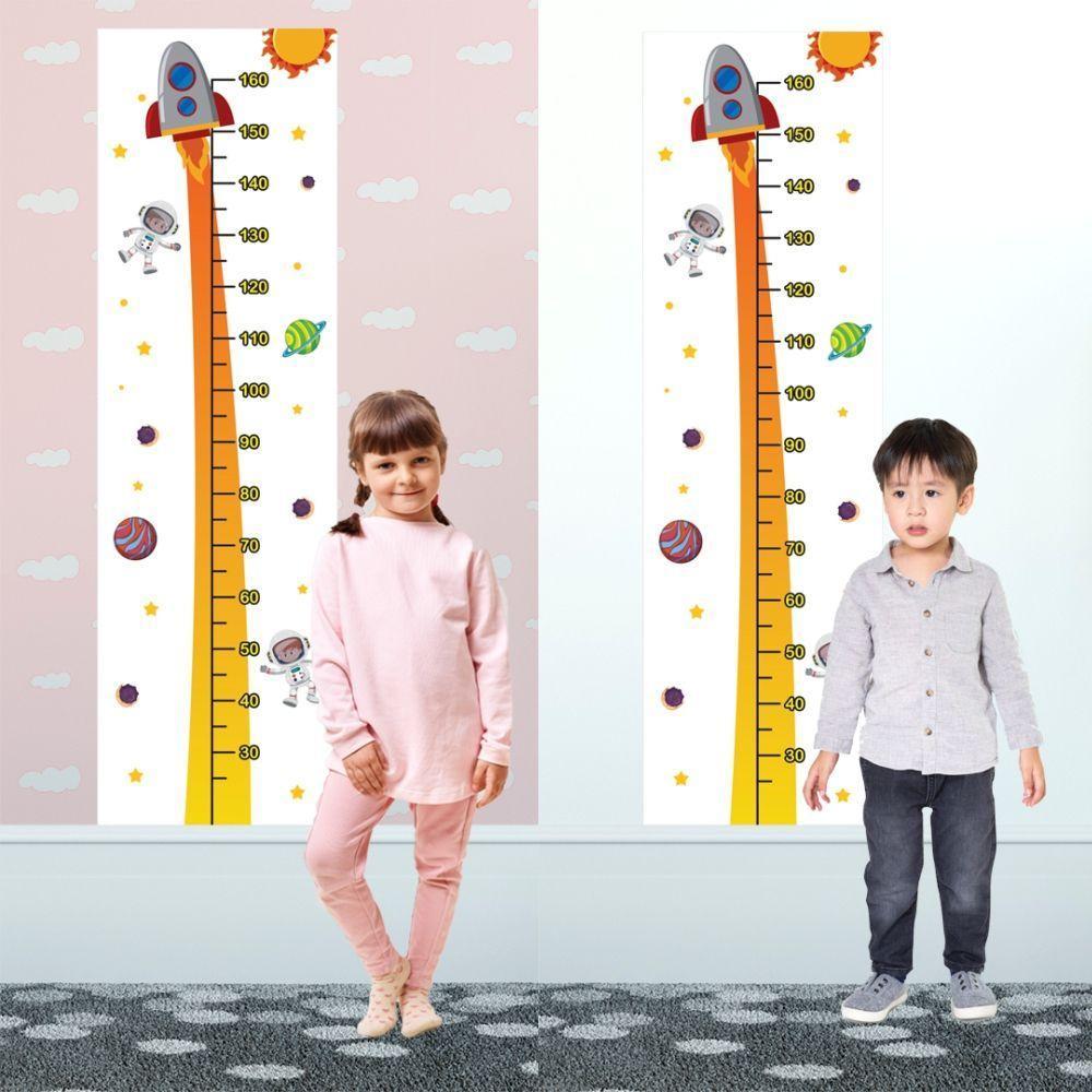 Régua De Crescimento Infantil Adesivo De Parede Foguete - 4